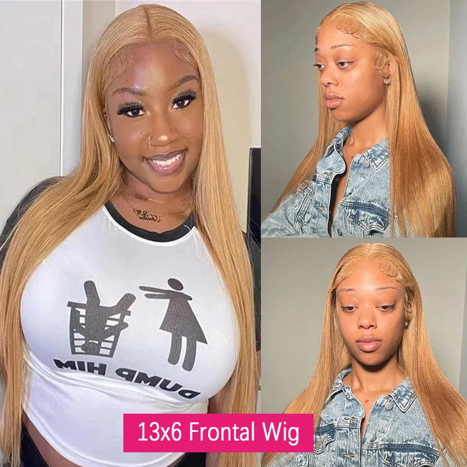 Honey Blonde Lace Front Wig Human Hair