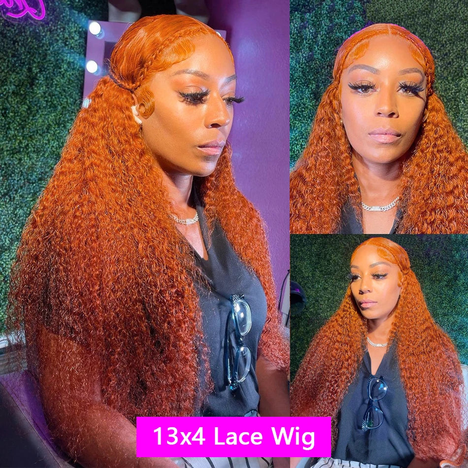 Orange Ginger Lace Front Wig Human Hair