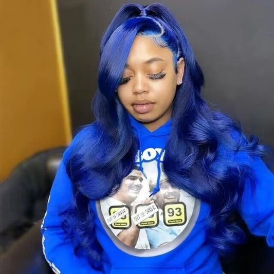 Royal Blue Colored Lace Frontal Wig