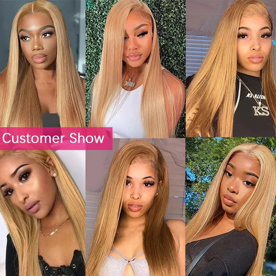 Honey Blonde Lace Front Wig Human Hair