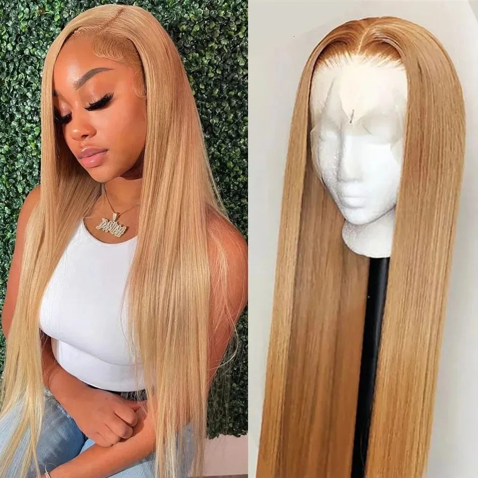Honey Blonde Lace Front Wig Human Hair