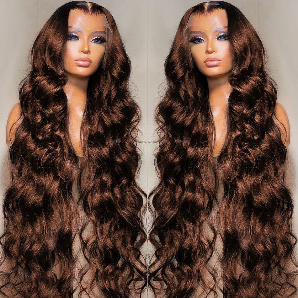 Body Wave Lace Front Wig Glueless Brazilian Brown Preplucked