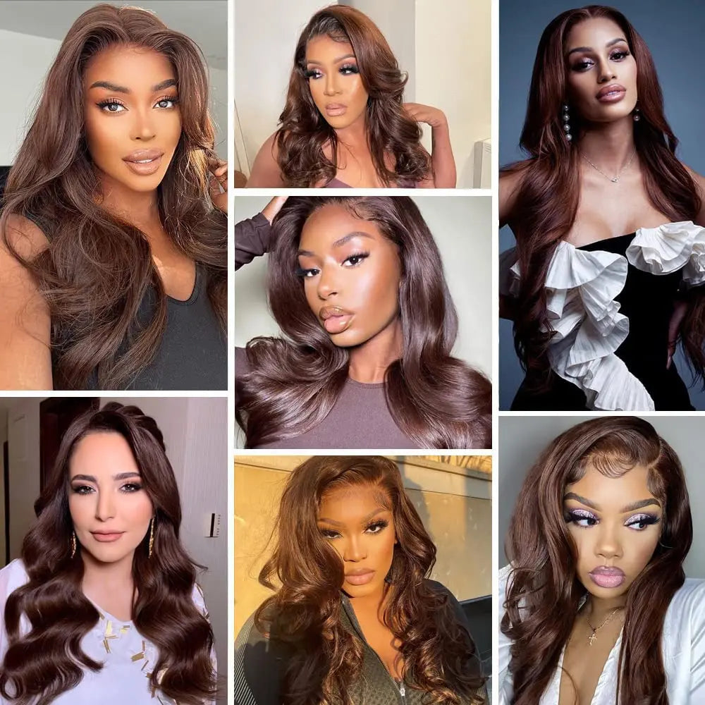 Women Brazilian Body Wave Lace Frontal Wigs 100% Human Hair