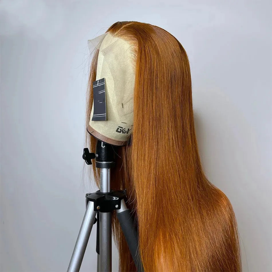 13x6 Ginger Blonde Colored Human Hair Lace Front Wigs