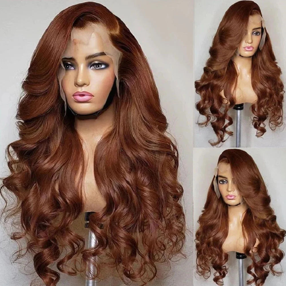 Women Brazilian Body Wave Lace Frontal Wigs 100% Human Hair