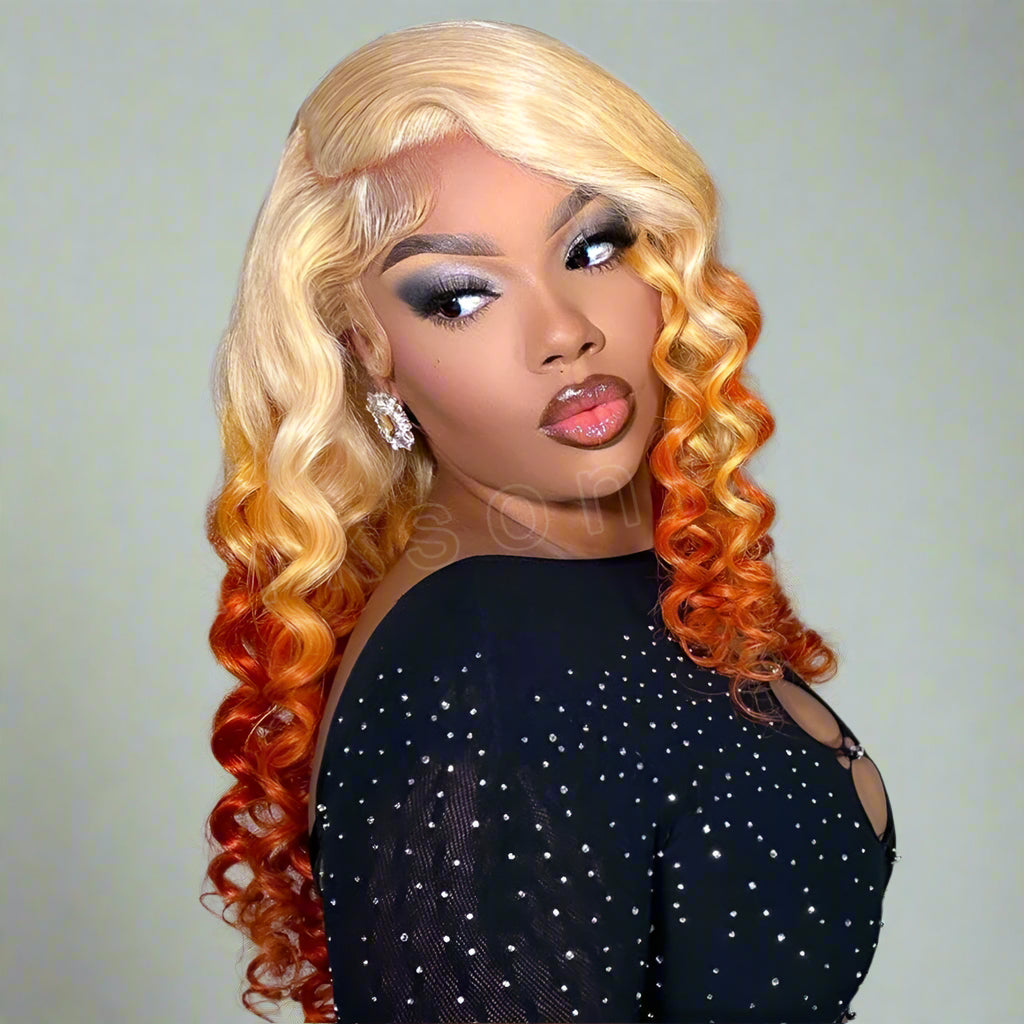Highlight Deep Wave Wear Go Glueless Wig For Women Brazilian Lace Frontal Wig