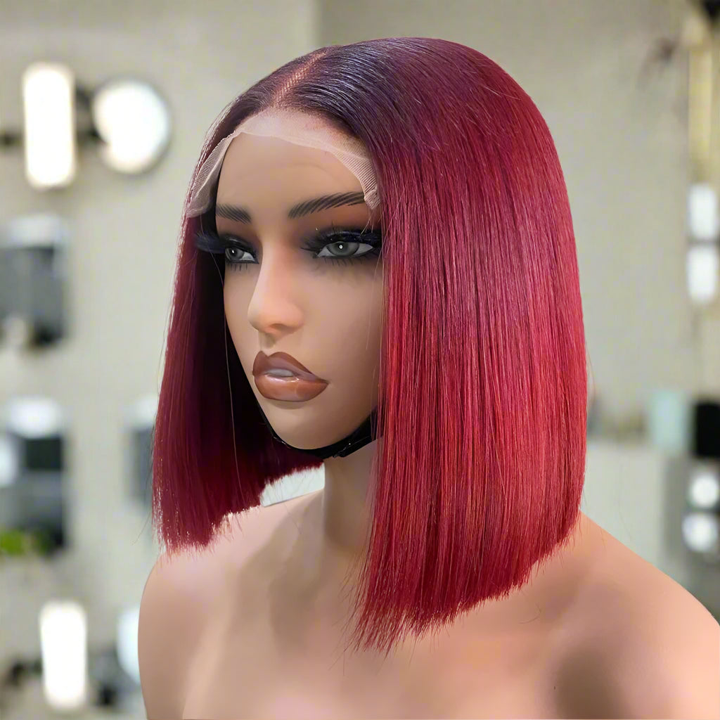 Chocolate Brown Straight Bob Wigs