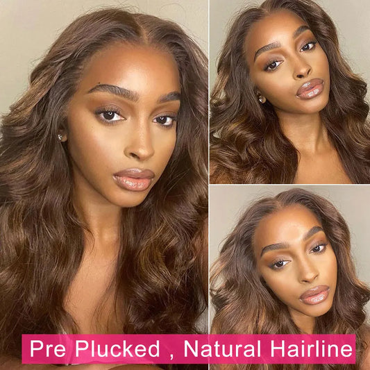 Women Brazilian Body Wave Lace Frontal Wigs 100% Human Hair