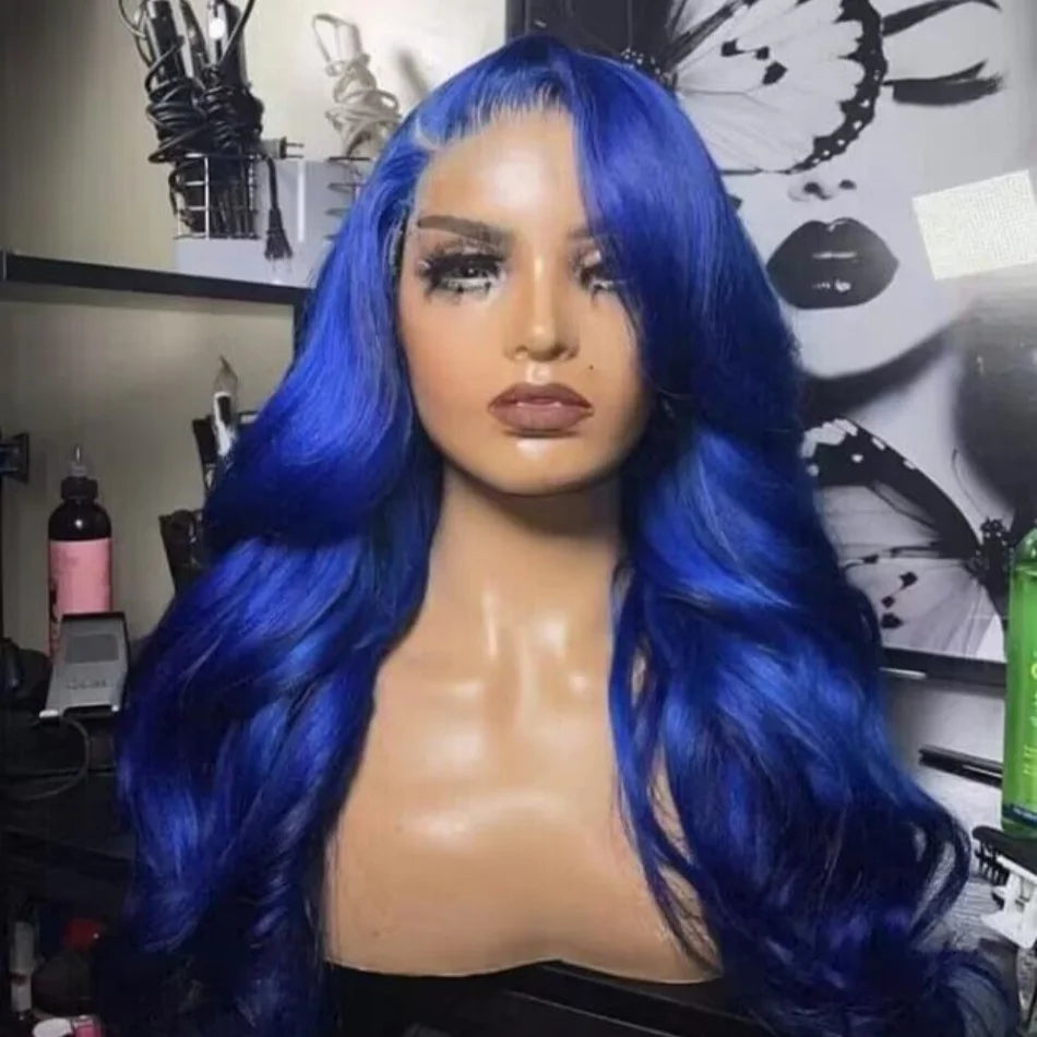 Royal Blue Colored Lace Frontal Wig