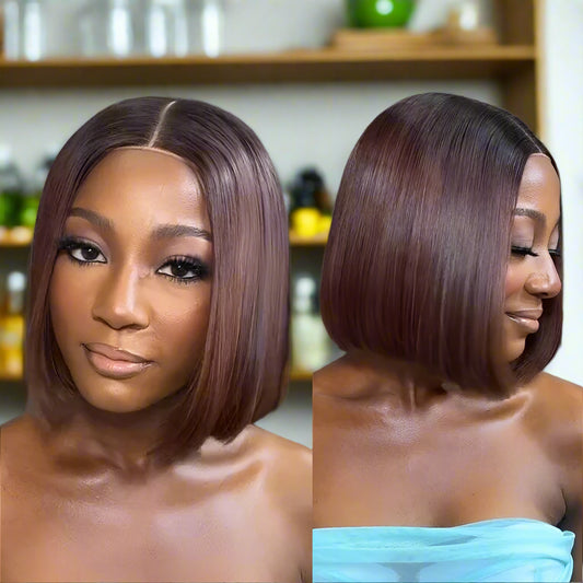 Short Bob Wigs 4x4 Lace Closure Human Hair Wigs
