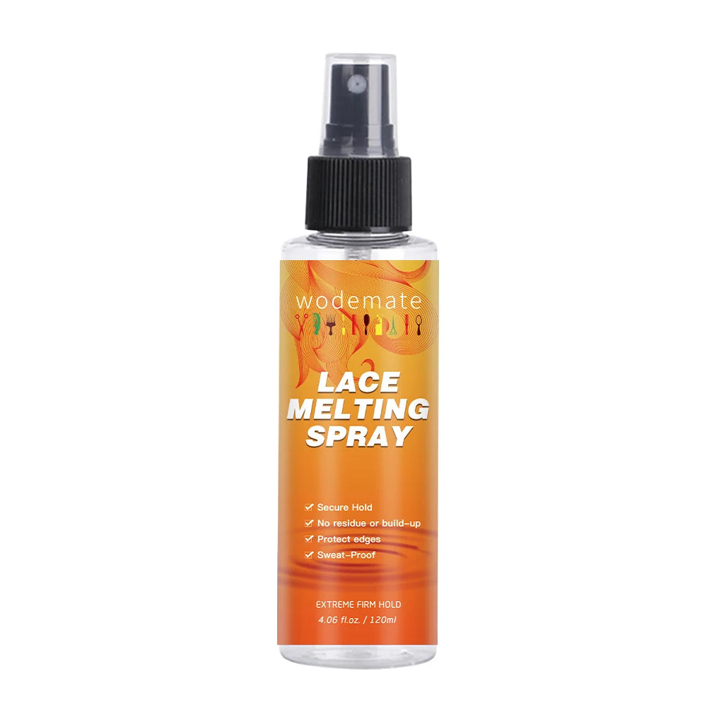 Melting Spray for Lace Wig Long Lasting Invisible Lace Melting Spray Quick Drying Melt Band Wigs Accessories 120ml