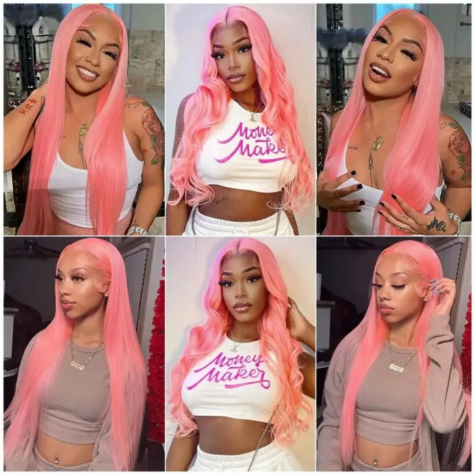 Bone Straight  Lace Front Wigs 100% Human Hair For Women