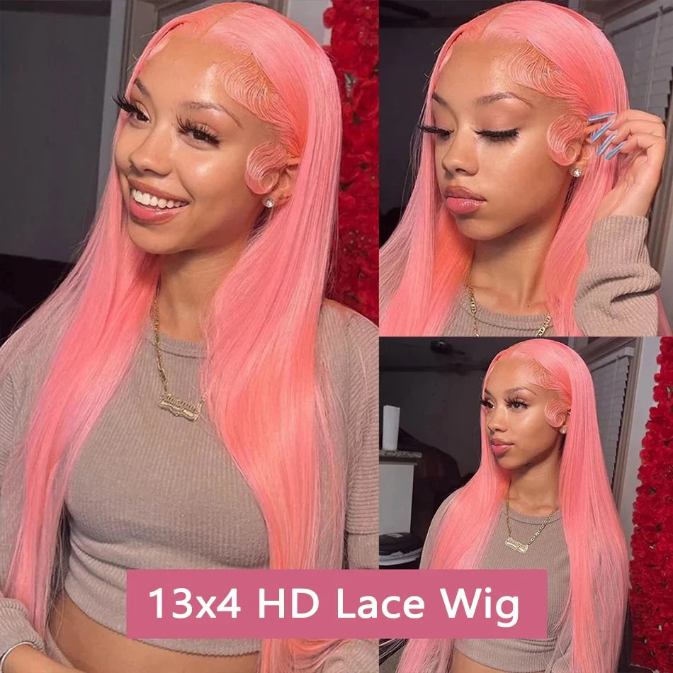 Bone Straight  Lace Front Wigs 100% Human Hair For Women